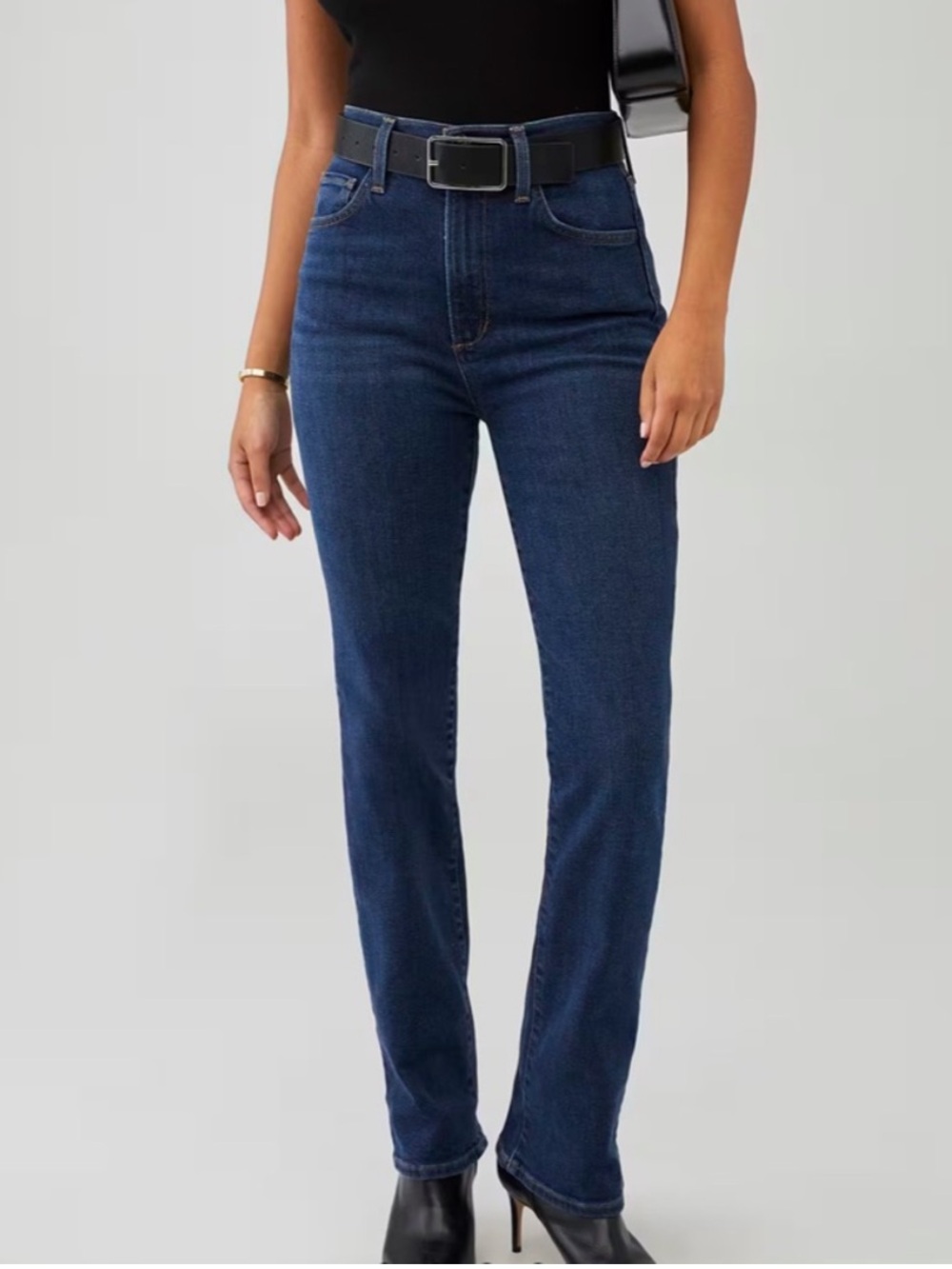 Favorite Daughter The Valentina Dark Indigo High-Rise Boot-Cut Jeans